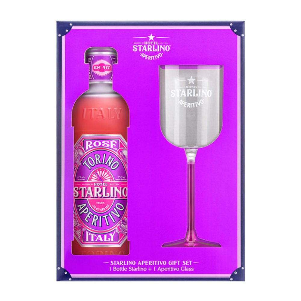 Wermut Starlino Pink 17% 750 ml + szklanka
