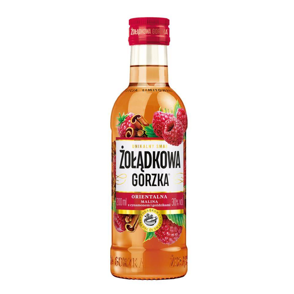 Żołądkowa Gorzka Orientalna Malina z Cynamonem i Goździkami 30% 200 ml
