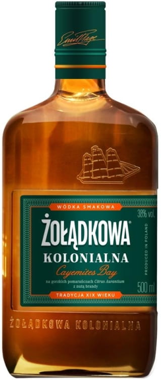 Wódka Żołądkowa Kolonialna Cayemites Bay z Nutą Brandy 38% 500 ml