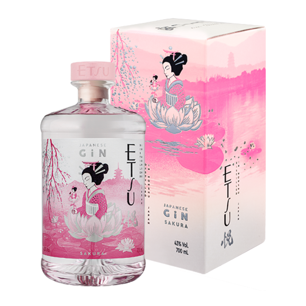 Gin Etsu Sakura 43% 700 ml + karotnik