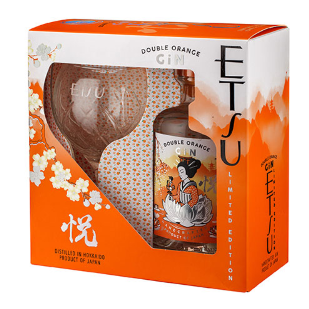 Gin Etsu Double Orange 43% 700 ml + kieliszek