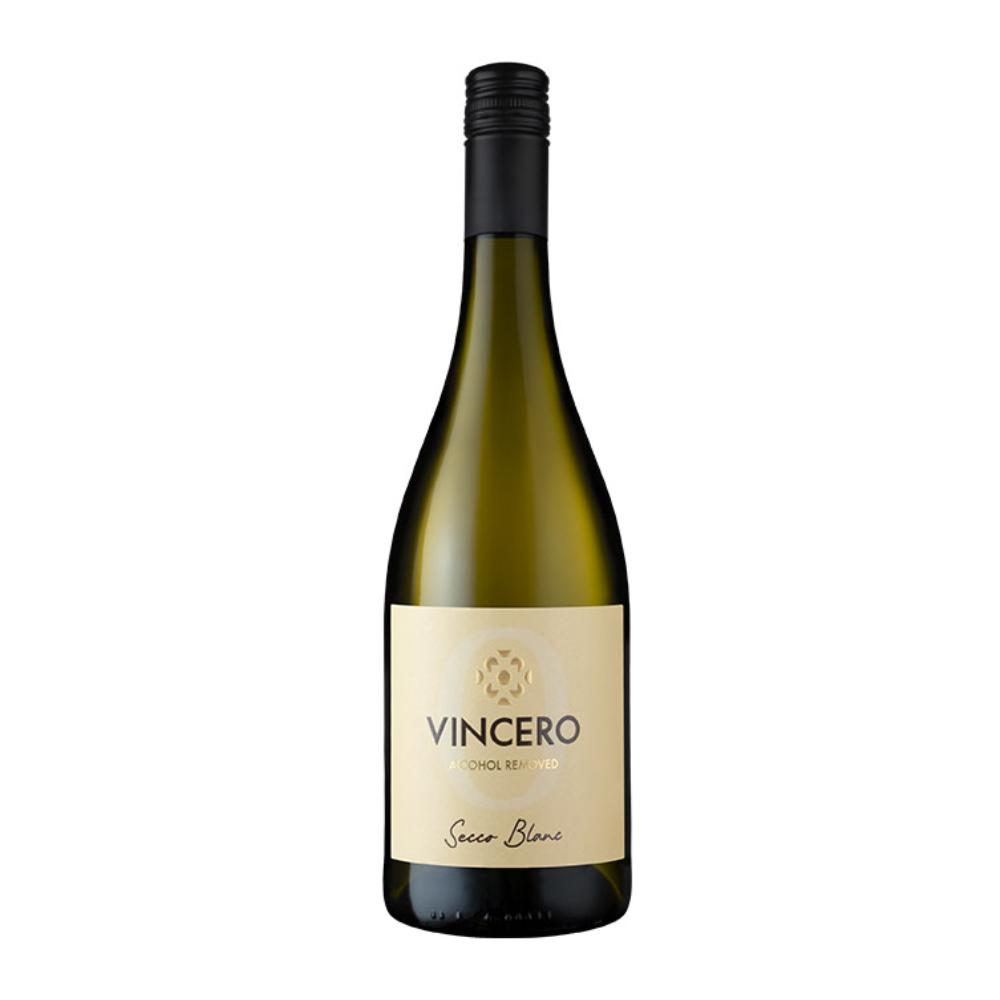 Wino Vincero Secco Blanc Vegan 0% białe wytrwane 750 ml
