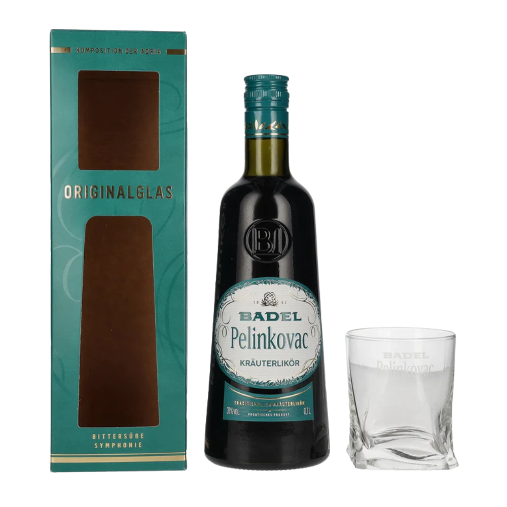 Likier Badel Pelinkovac Gorki 31% 700 ml + szklanka