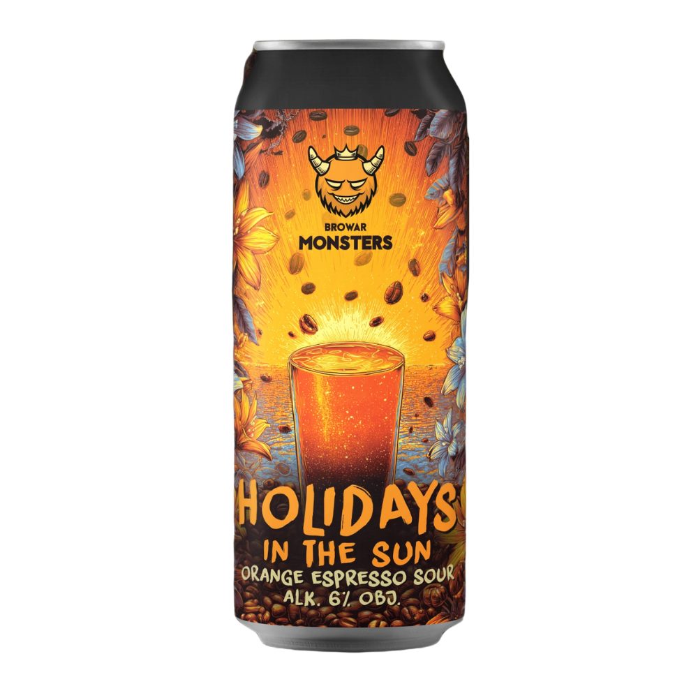 Piwo Monsters Holidays In The Sun Orange Espresso Sour 6% 500 ml Puszka