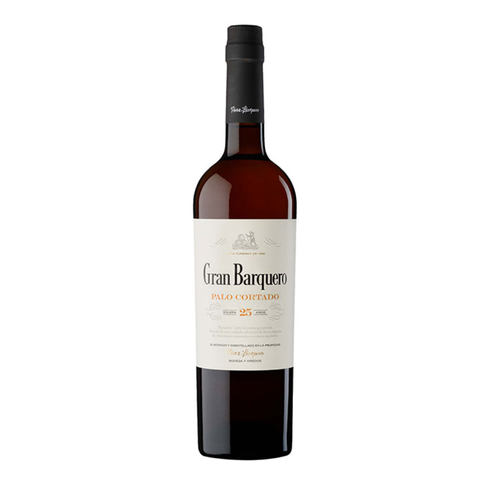 Wino wzmacniane Perez Barquero Sherry Gran Barquero Palo Cortado 25YO 19% białe półwytrawne 750 ml