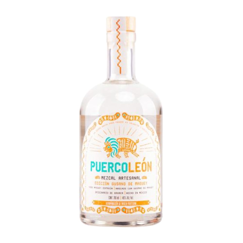 Mezcal Puercoleon Espadin Gusano De Maguey 40% 700 ml