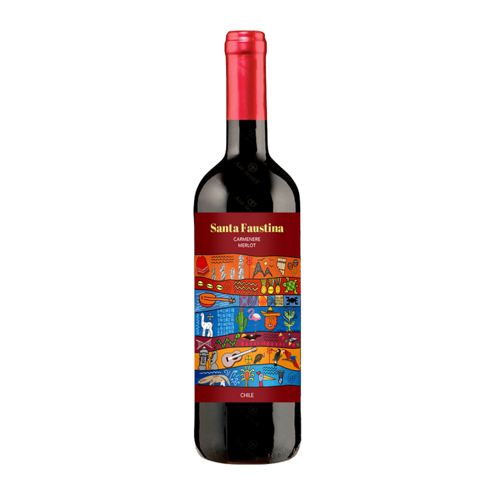 Wino Santa Faustina Carmenere Merlot 13% czerwone wytrawne 750 ml