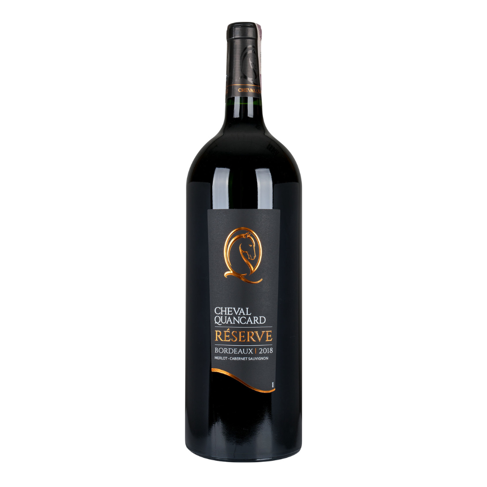 Wino Bordeaux Reserve Merlot/Cabernet Sauvigon Cheval Quncard 2018 13,5% czerwone wytrawne 750 ml