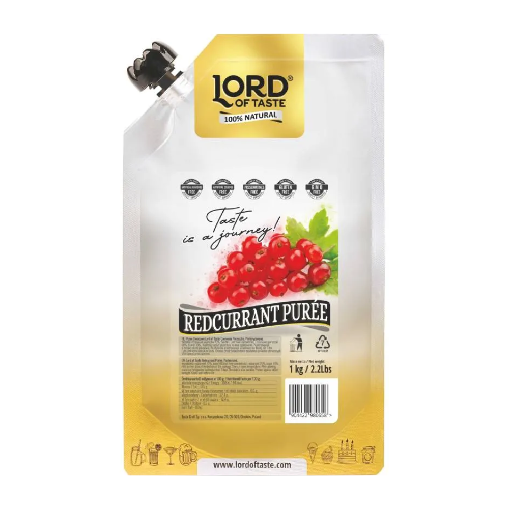 Puree Lord of Taste Czerwona Porzeczka 1 kg