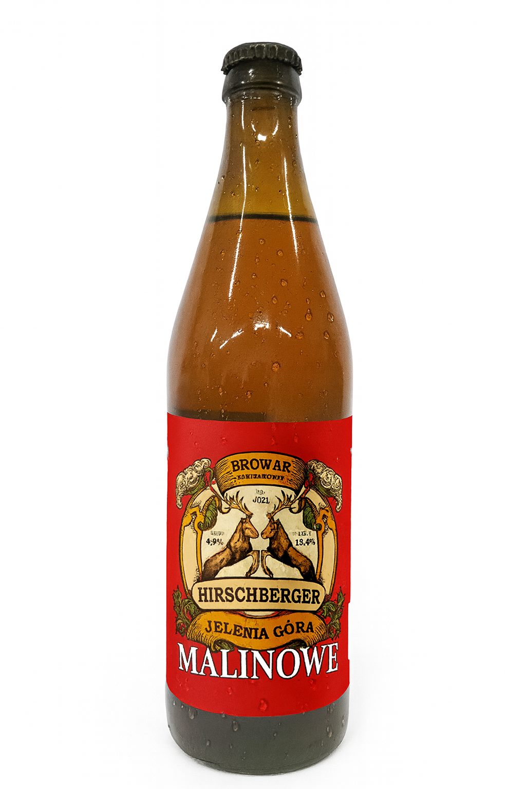 Piwo Hirschberger Malinowe 4,9% 500 ml