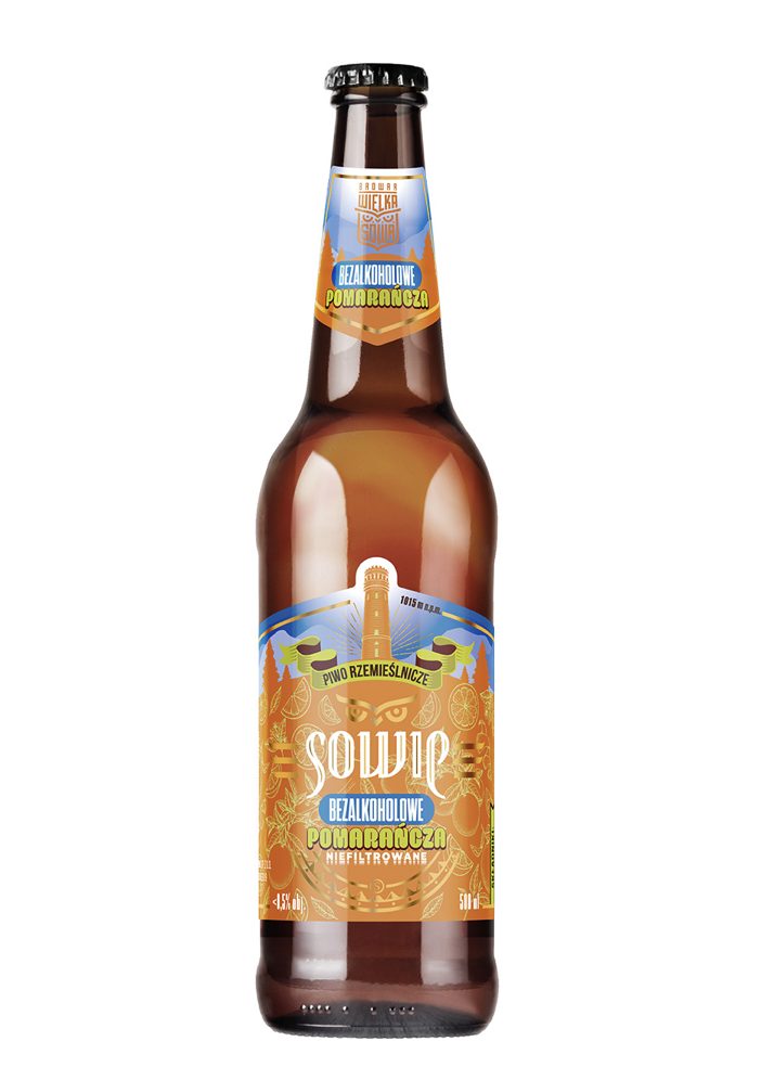 Piwo Sowie Pomarańcza bezalkoholowe 0% 500 ml
