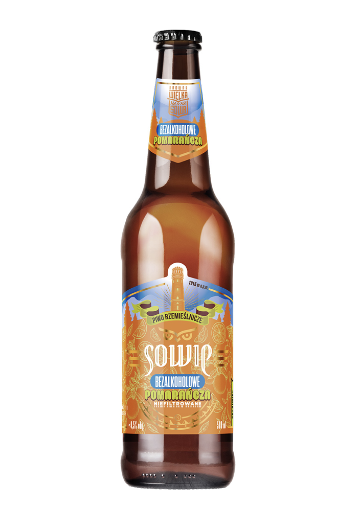 Piwo Sowie Pomarańcza bezalkoholowe 0% 500 ml