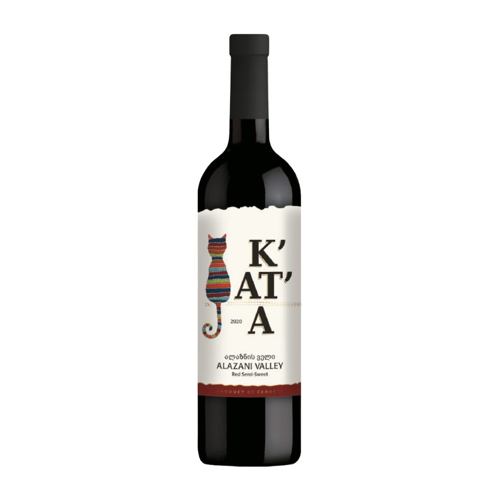Wino  K’AT’A Alazani Red Semi Sweet 11,5% czerwone półsłodkie 750 ml