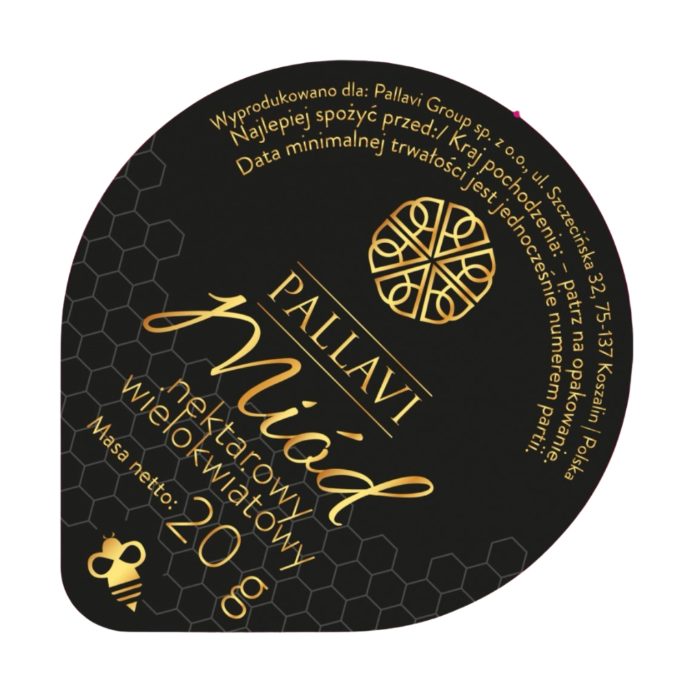 Miód Pallavi miód nektarowy wielokwiatowy pszczeli w porcjach 100 x 20 g