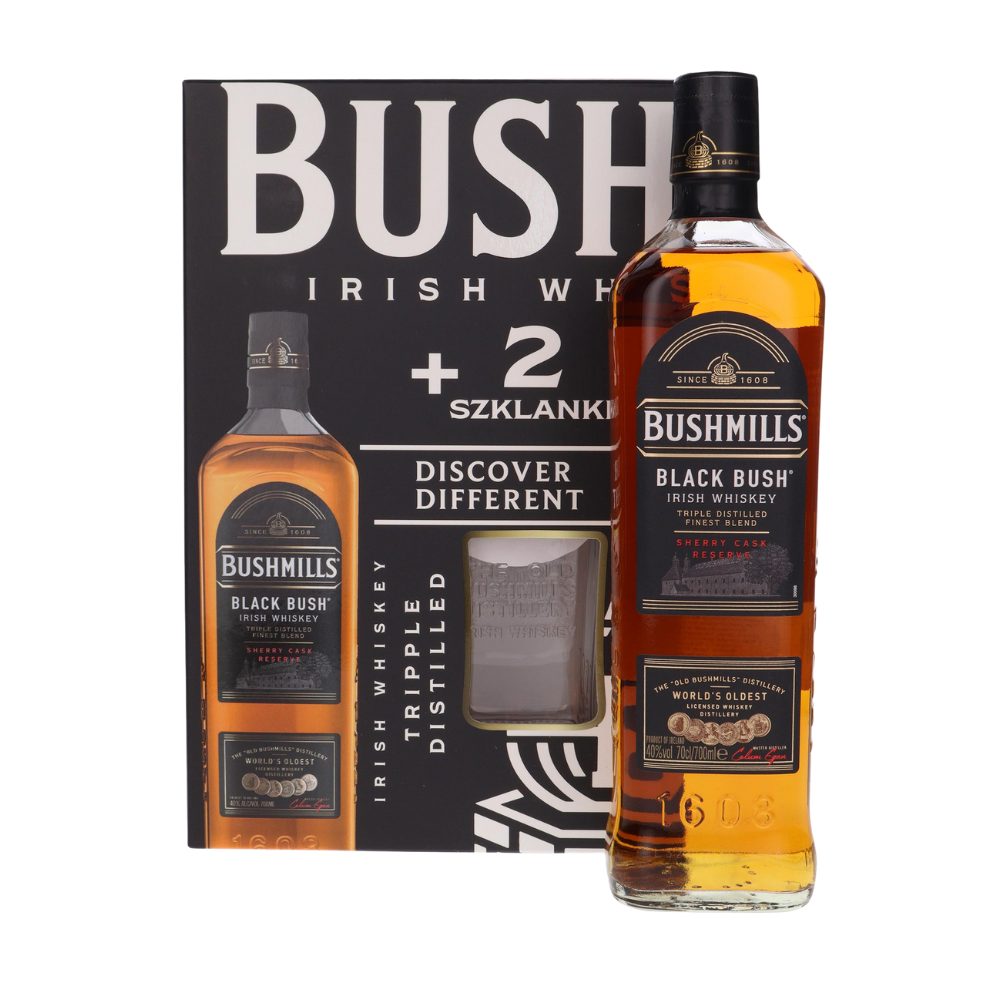 Whisky Bushmills Black Bush 40% 700 ml + 2 szklanki