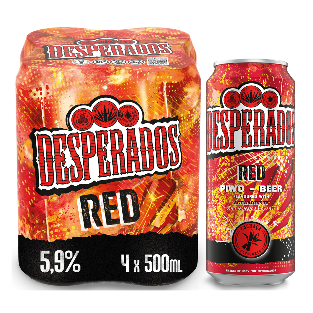 Piwo Desperados Red 5,9% 500 ml 4 - pak Puszka
