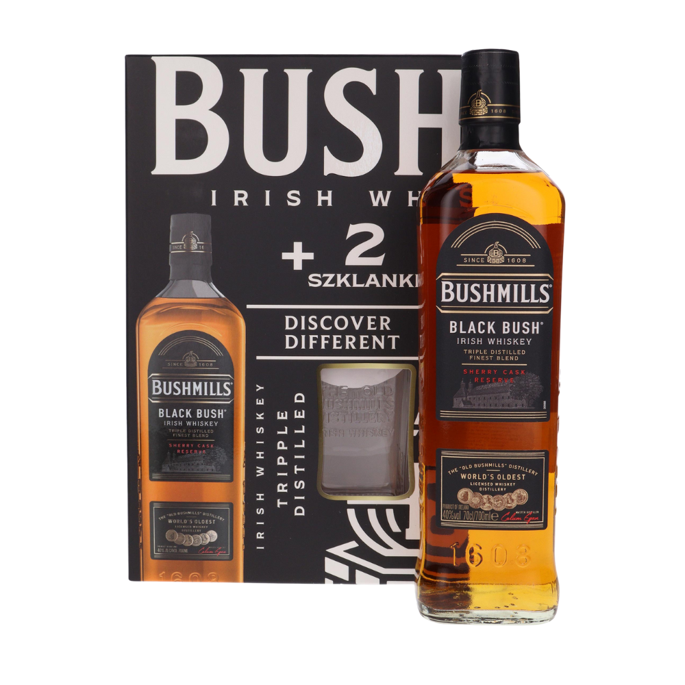 Whisky Bushmills Black Bush 40% 700 ml + 2 szklanki
