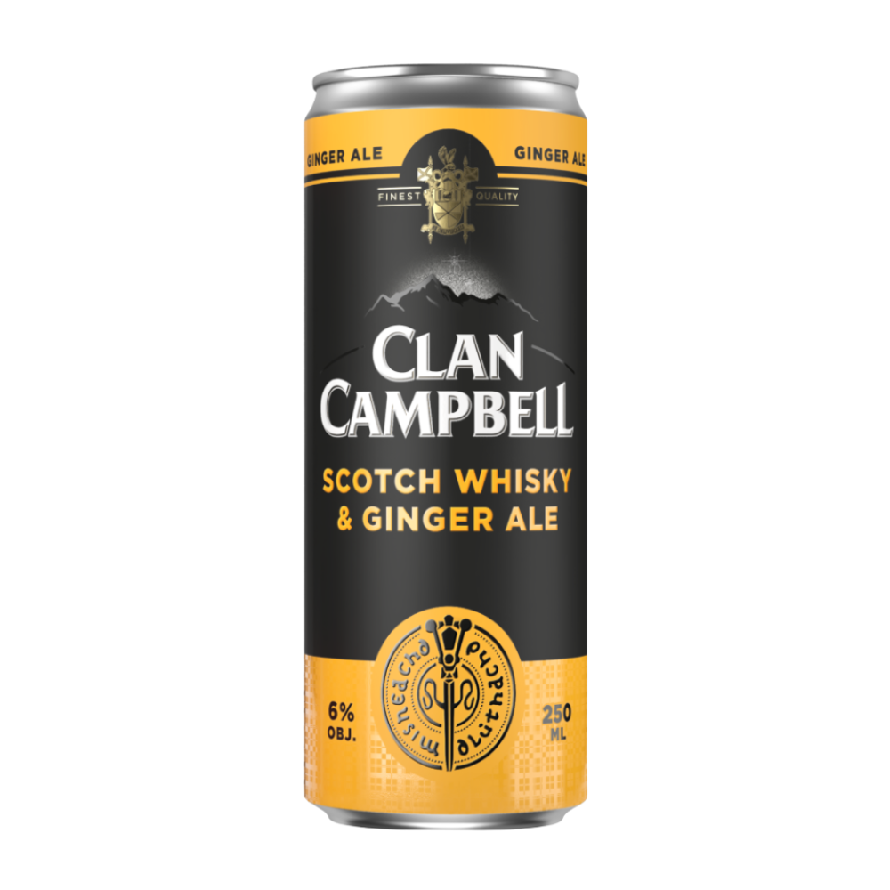 RTD Clan Campbell Scotch Whisky & Ginger Ale 6% 250 ml puszka