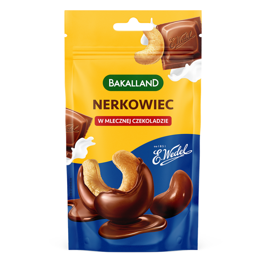 Przekąska Bakalland Nerkowiec w mlecznej czekoladzie 75 g