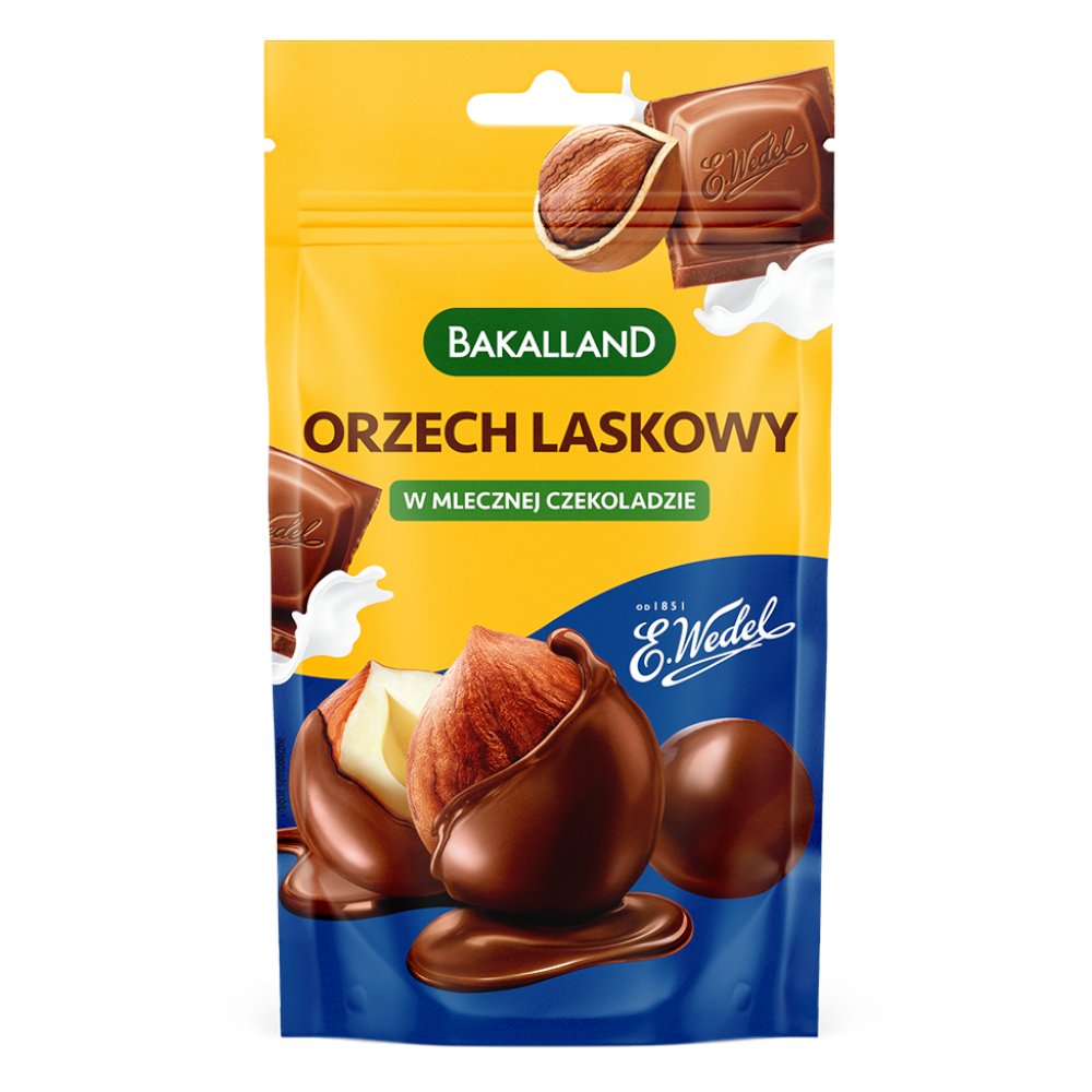 Przekąska Bakalland Orzech laskowy w mlecznej czekoladzie 72 g