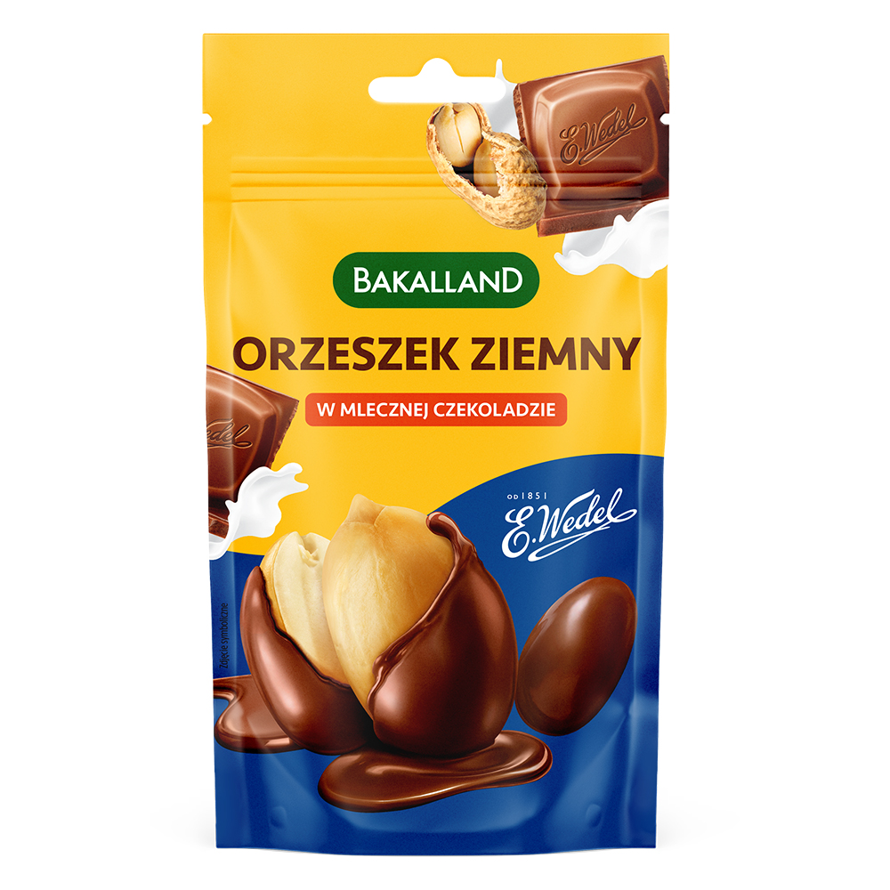 Przekąski Bakalland Orzeszek ziemny Arachid w mlecznej czekoladzie 72 g