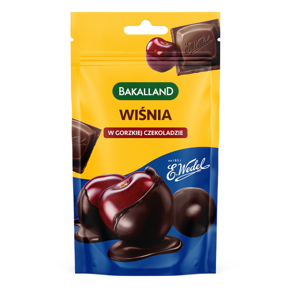 Przekąska Bakalland Wiśnia w gorzkiej czekoladzie 74 g