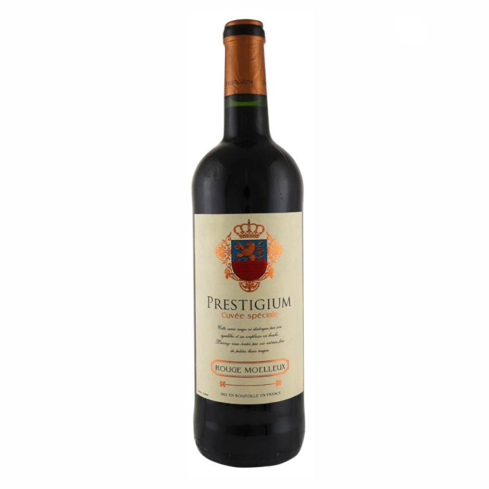 Wino Prestigium Rouge 10,5% czerwone półsłodkie 750 ml