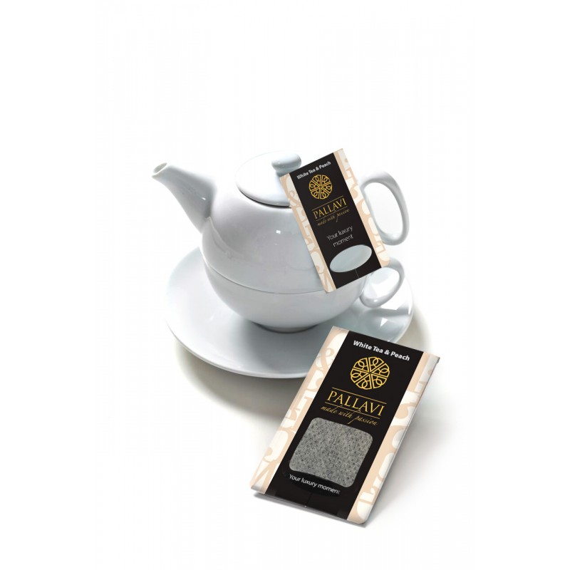 PALLAVI White&Peach na dzbanek - herbata w podłużnych saszetkach - 25 torebek 3,5 g