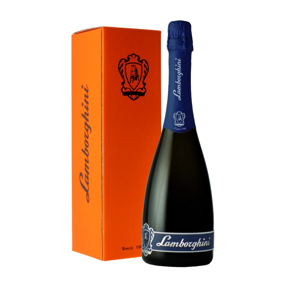 Wino musujące Lamborghini Extra Dry Vino Spumante 11% białe wytrawne 750 ml kartonik