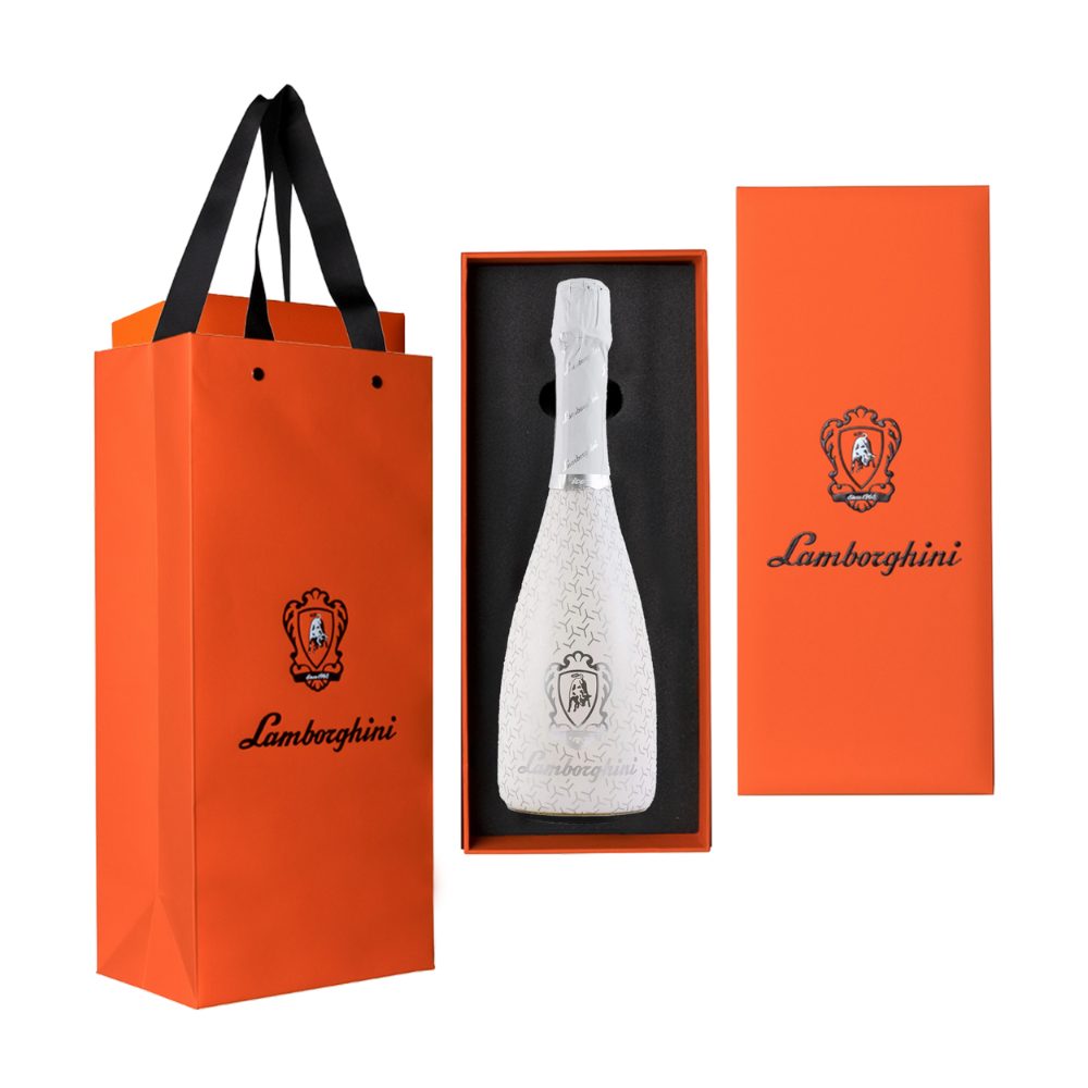Wino musujące Lamborghini Brut Vino Spumante Ice 12% białe wytrawne 750 ml premium box
