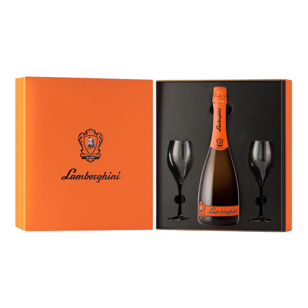 Wino musujące Lamborghini Demi Sec Prosecco Superiore D.O.C.G. 11% białe półwytrawne 750 ml gift box