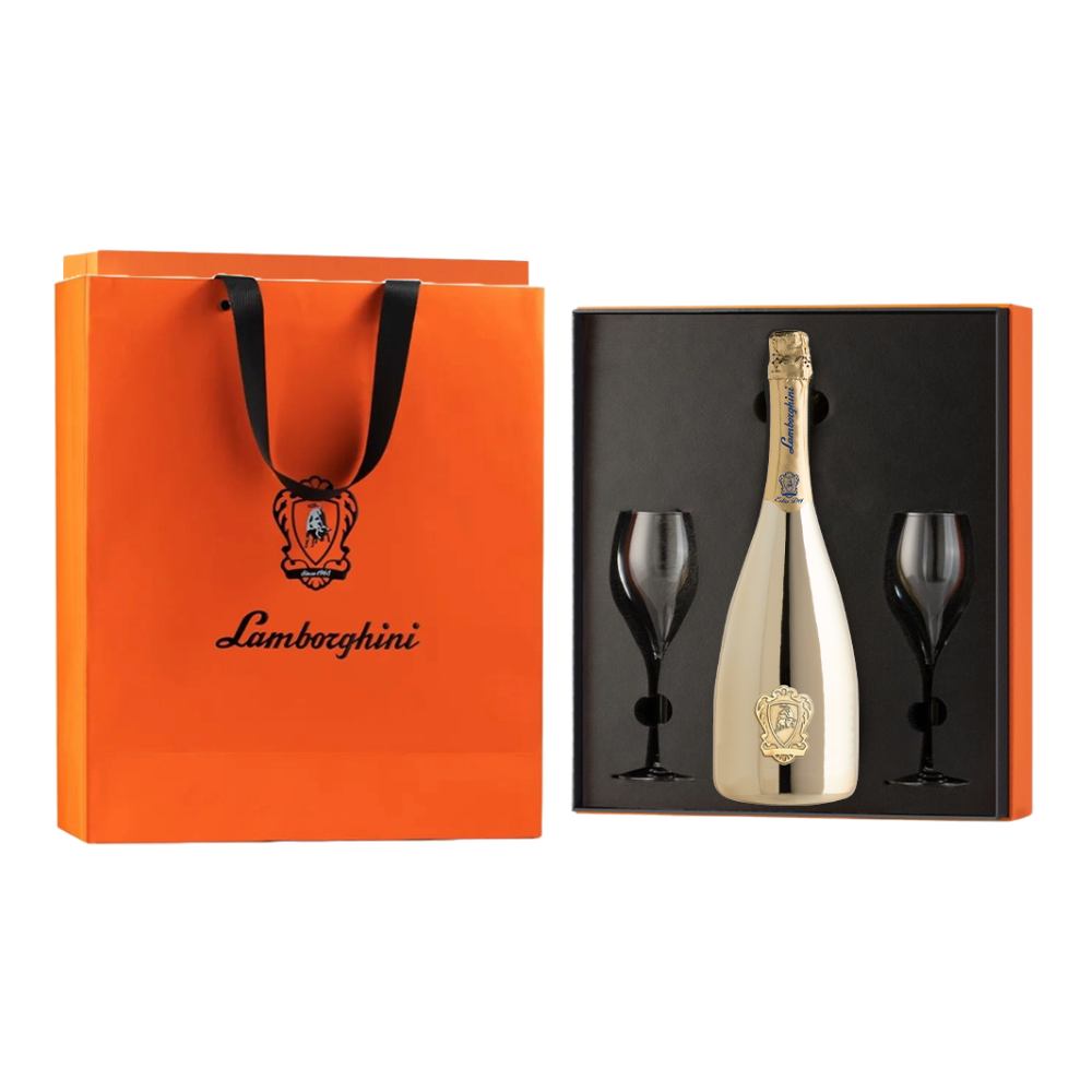Wino Lamborghini Extra Dry Prosecco D.O.C. Treviso Gold 11% białe półwytrawne 750 ml gift box