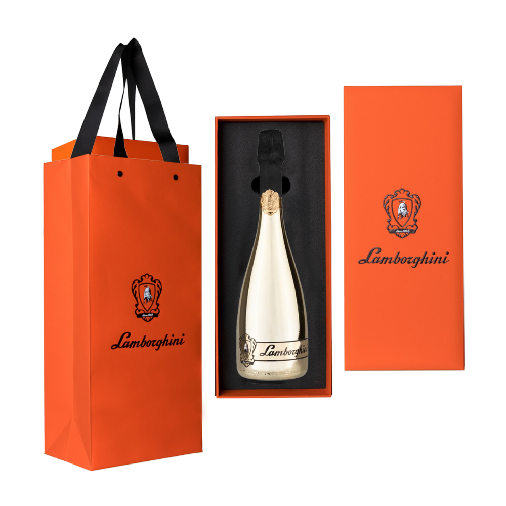 Wino Lamborghini Sparkling Gold Bezalkoholowe 0% białe wytrawne 750 ml premium box