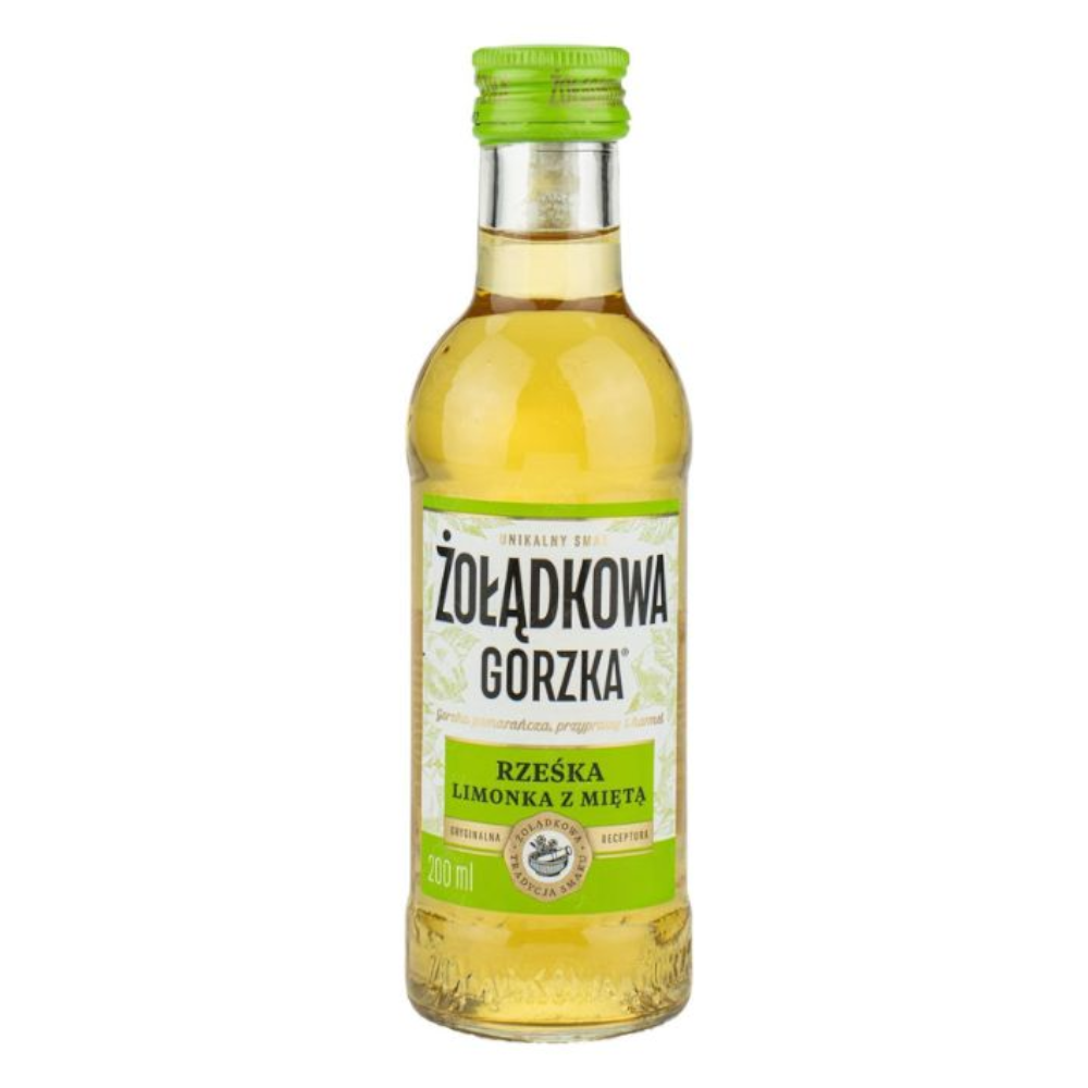 Wódka Żołądkowa Gorzka Rześka Limonka z Miętą 25% 200 ml