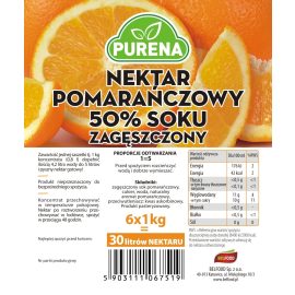 Zagęszczony nektar 50% pomarańczowy 6kg BIB