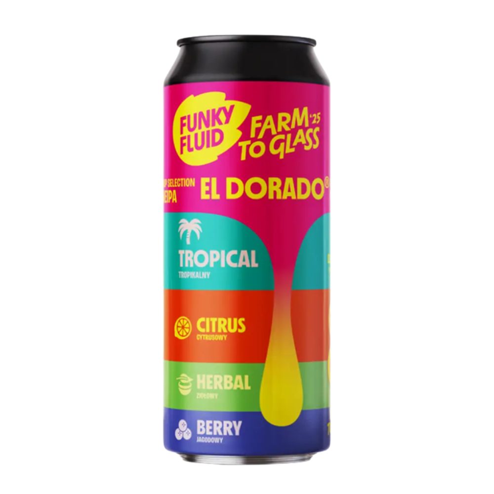 Piwo Funky Fluid Farm To Glass: El Dorado 6,5% 500 ml puszka