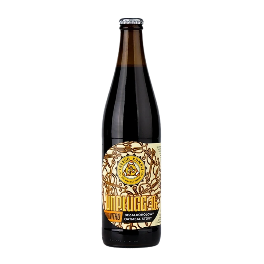 Piwo Trzech Kumpli Unplugged Oatmeal Stout Bezalkoholowe 0,5% 500 ml