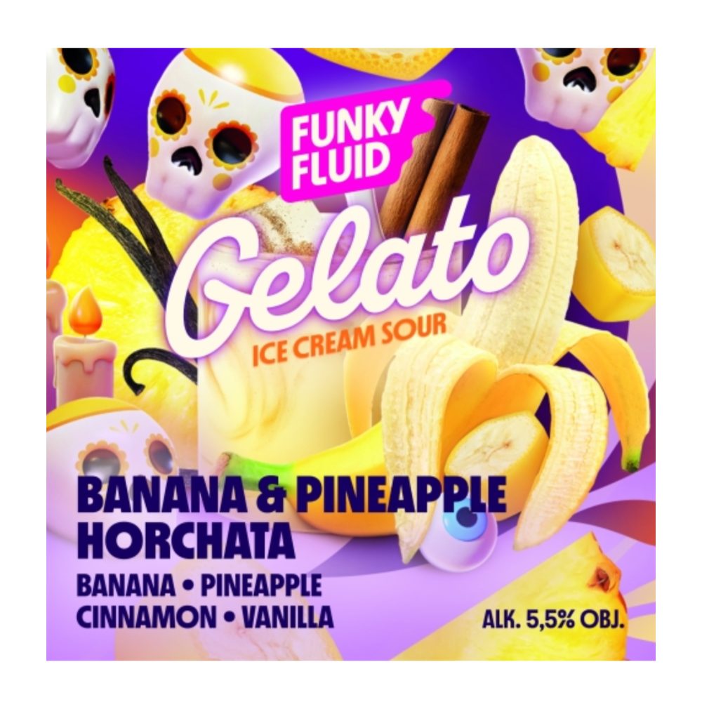 Piwo Funky Fluid Gelato Banana, Pineapple, Horchata 5,5% 30 l keg
