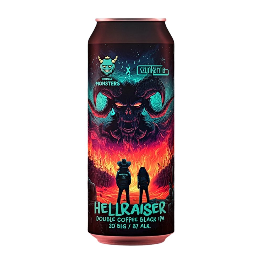 Piwo Monsters Hellraiser Double Coffee Black IPA 8% 500 ml puszka