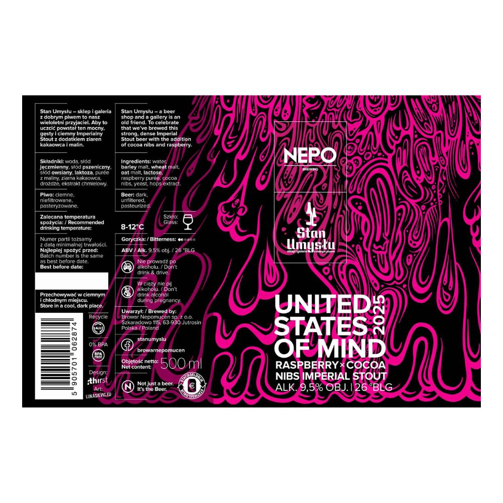 Nepomucen / Stan Umysłu United States Of Mind 2025 Imperial Stout 9,5% 500 ml puszka