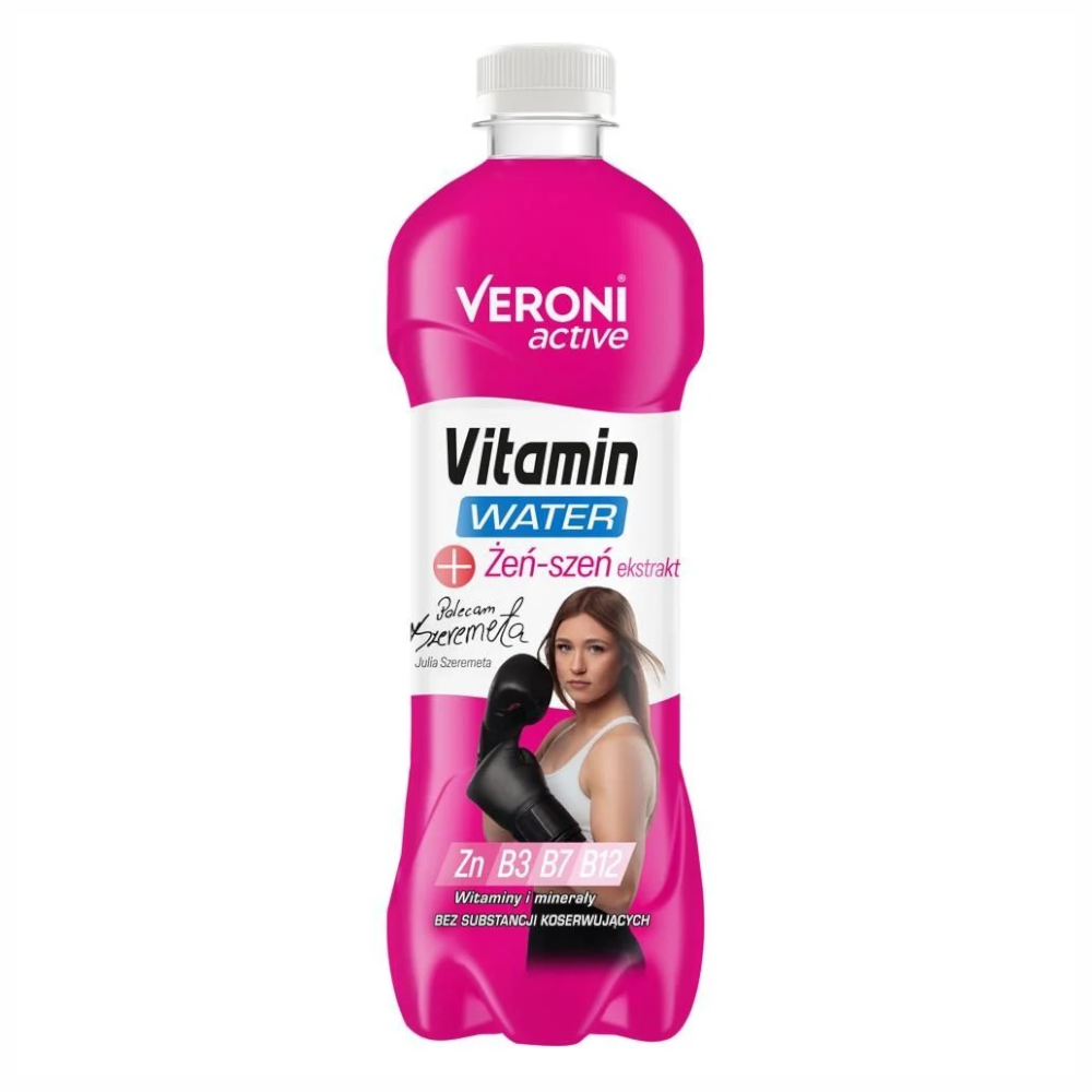 Napój Veroni Active Vitamin Water Napój niegazowany o smaku czerwonych winogron i granatu 555 ml