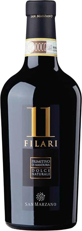 Wino 11 Filari Primitivo Di Manduria San Marzano 17,5% czerwone słodkie 500 ml