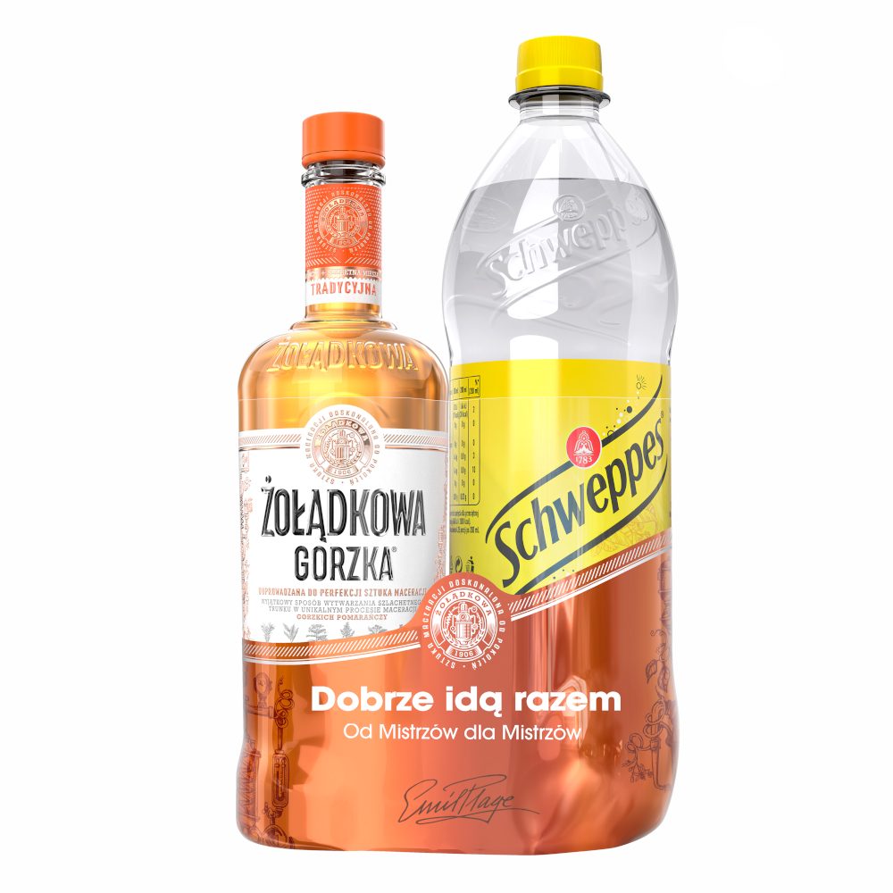 Wódka Żołądkowa Gorzka Tradycyjna + Schweppes 500 ml 32%