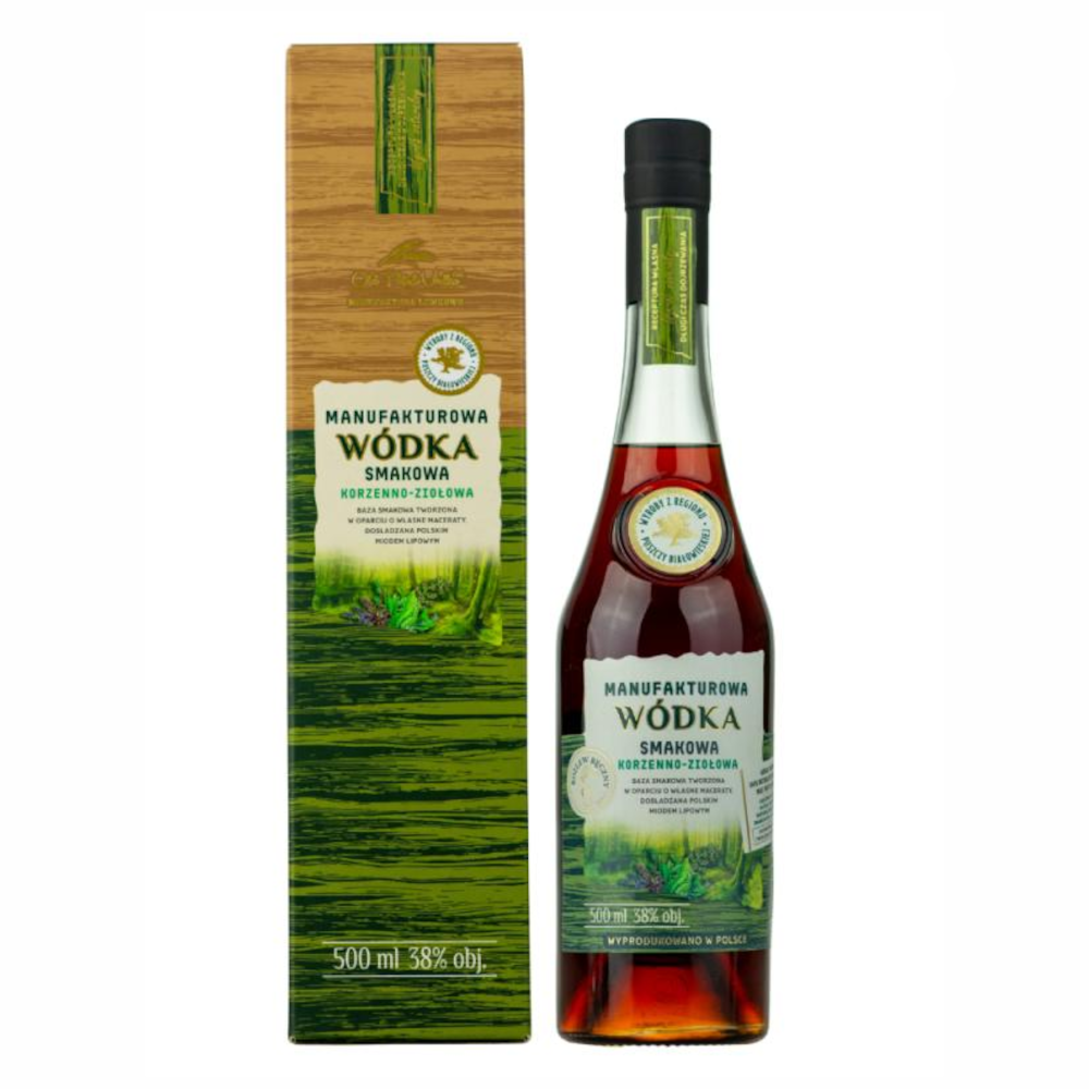 Wódka Manufakturowa Korzenno Ziołowa 38% 500 ml kartonik