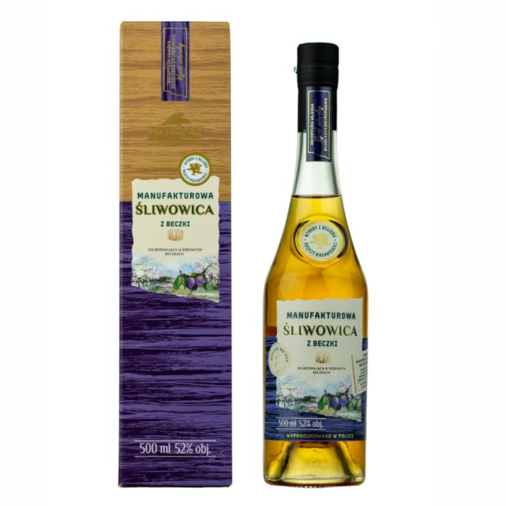 Wódka Manufakturowa Śliwowica z Beczki 52% 500 ml