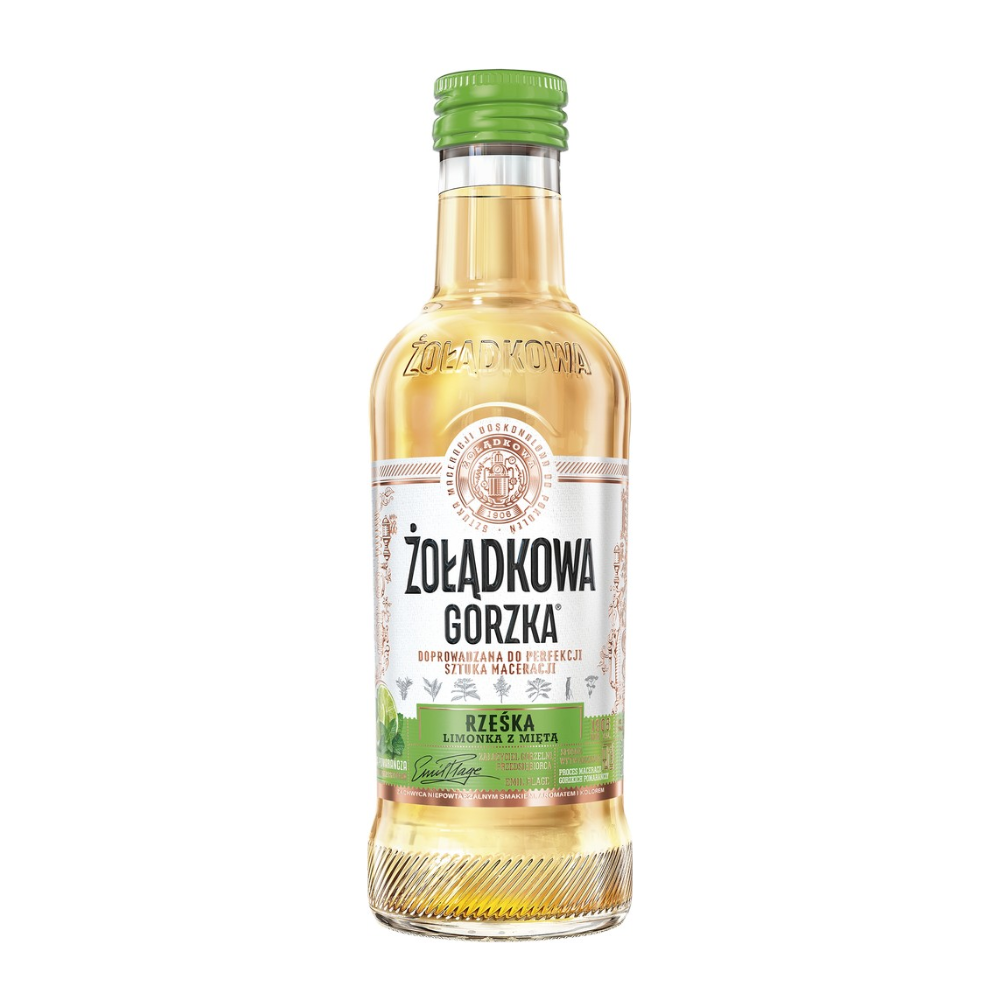 Wódka Żołądkowa Gorzka Limonka z Miętą 28% 200 ml
