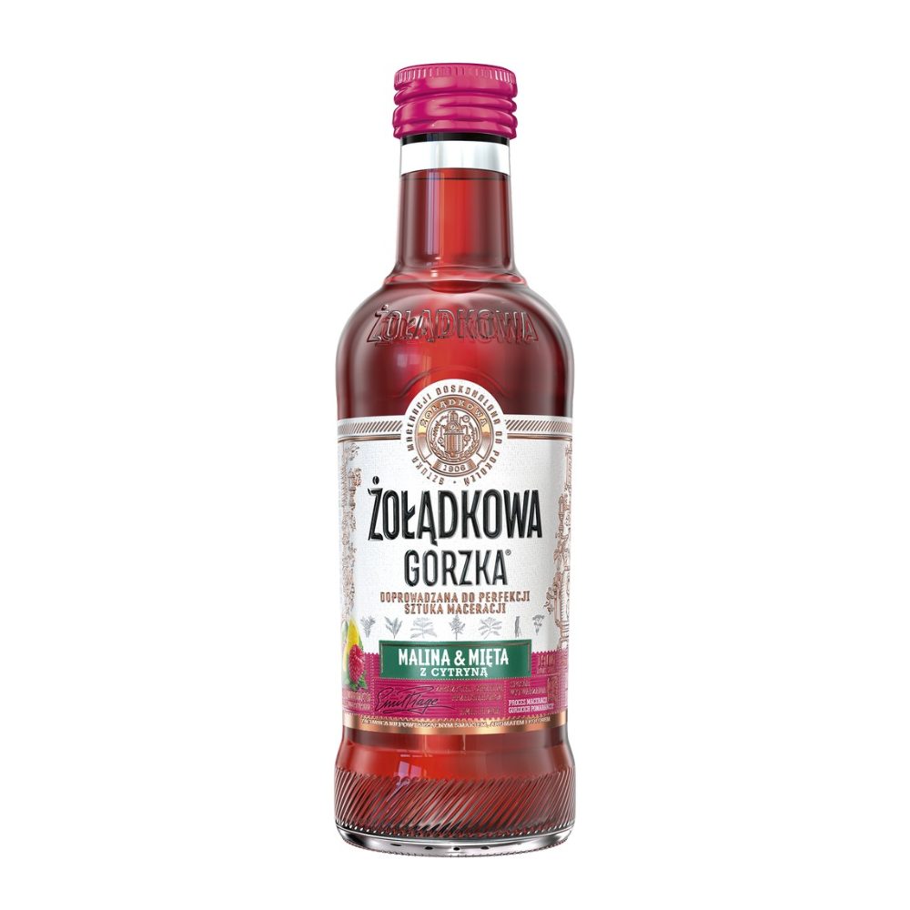 Żołądkowa Gorzka Malina Mięta Cytryna 200 ml 28%