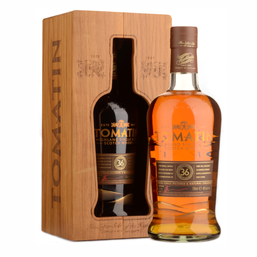 Whisky Tomatin 36YO w Drewnianej Skrzynce 46% 700 ml giftbox
