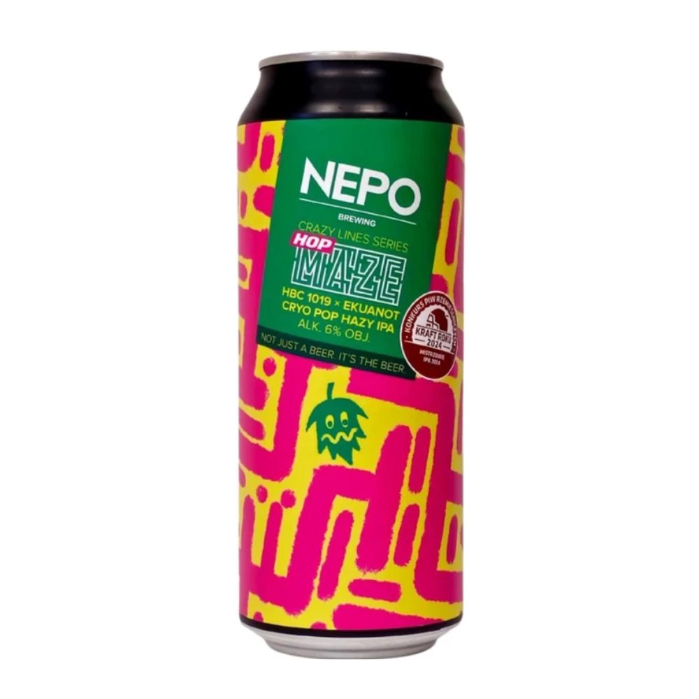 Nepomucen Crazy Lines Hop Maze HBC1019, Ekuanot Cryo Pop Hazy IPA 6% 500 ml puszka