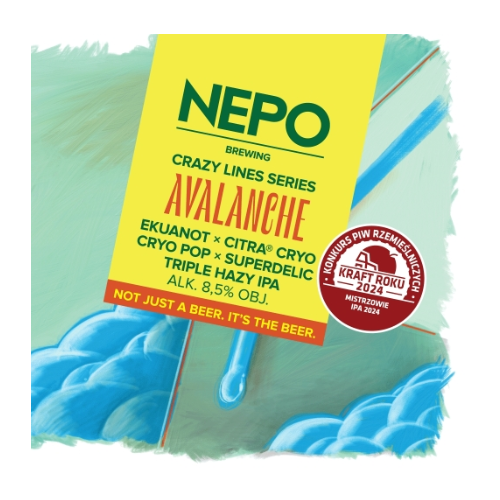 Piwo Nepomucen Crazy Line Series Avalanche Triple hazy IPA 8,5% 20 l keg